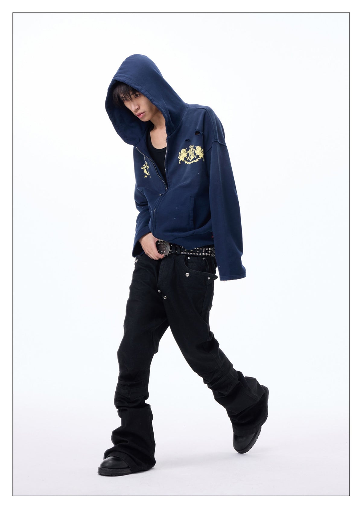 Raw Denim Flare Pants