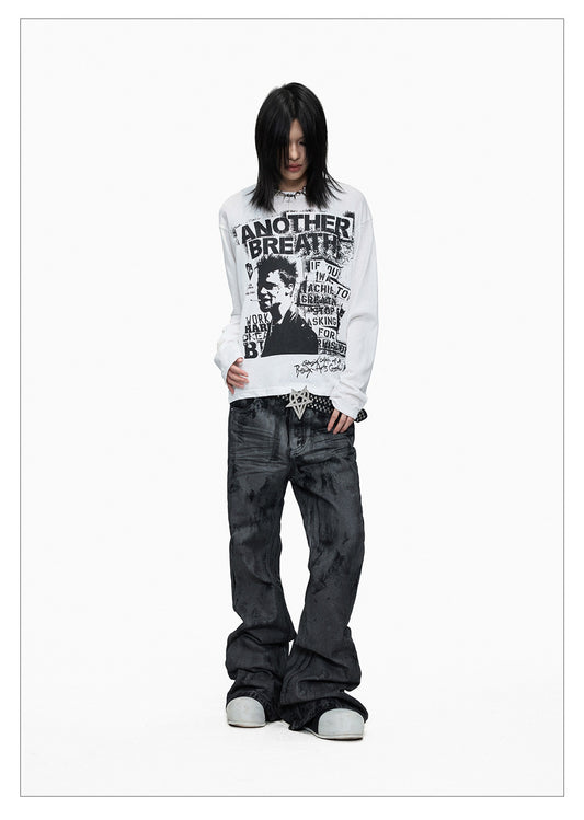 Punk Print Long-sleeve T-shirt