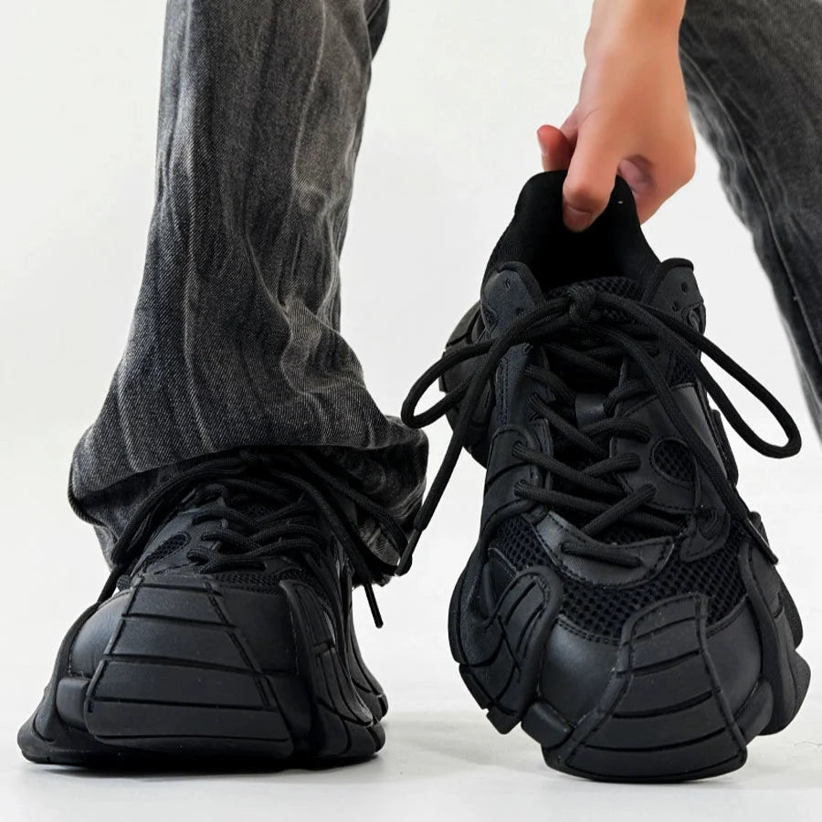 Chunky Sole Mesh Design Large Toe Shoes