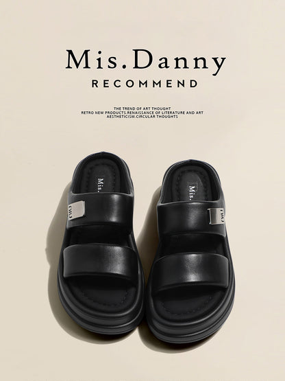 Height-Increasing 5cm Platform Super Soft Single-Strap Sandals