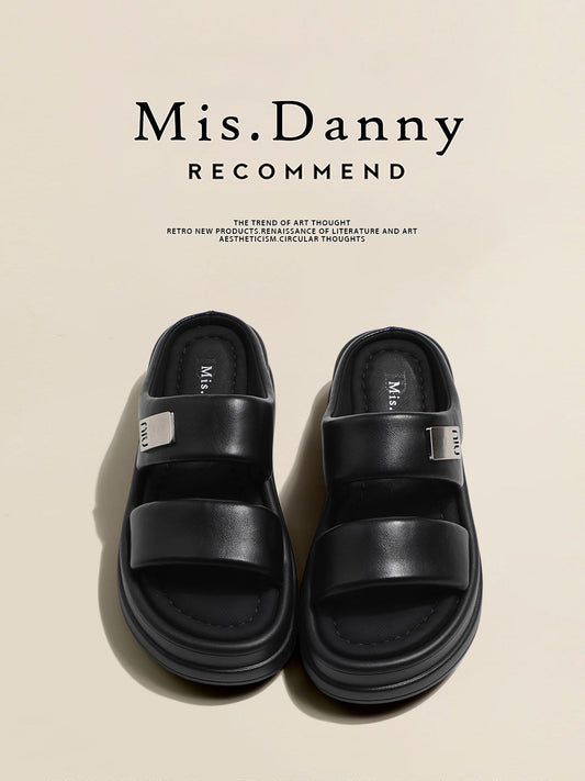 Height-Increasing 5cm Platform Super Soft Single-Strap Sandals