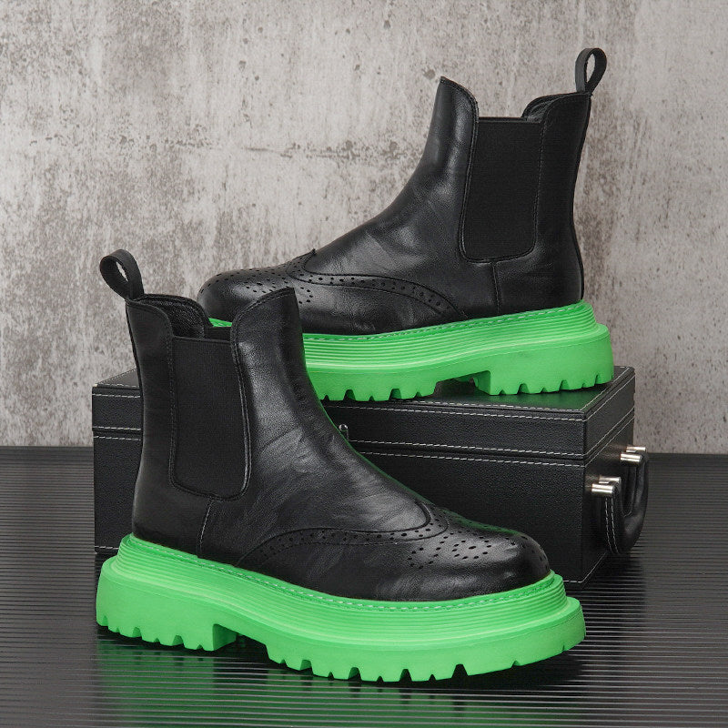 Platform Lug Sole Chelsea Boots
