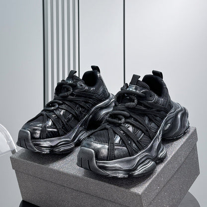 Breathable Mesh Chunky Platform Sneakers WN24801