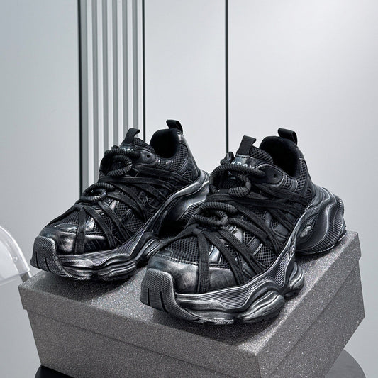 Breathable Mesh Chunky Platform Sneakers