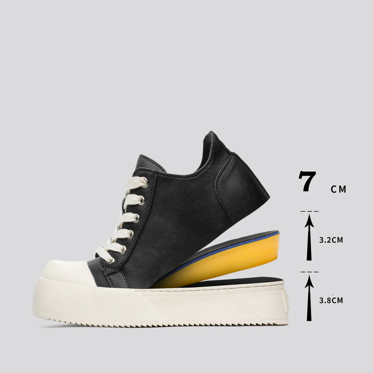 Chunky Shell Toe Platform Lace-Up Sneakers