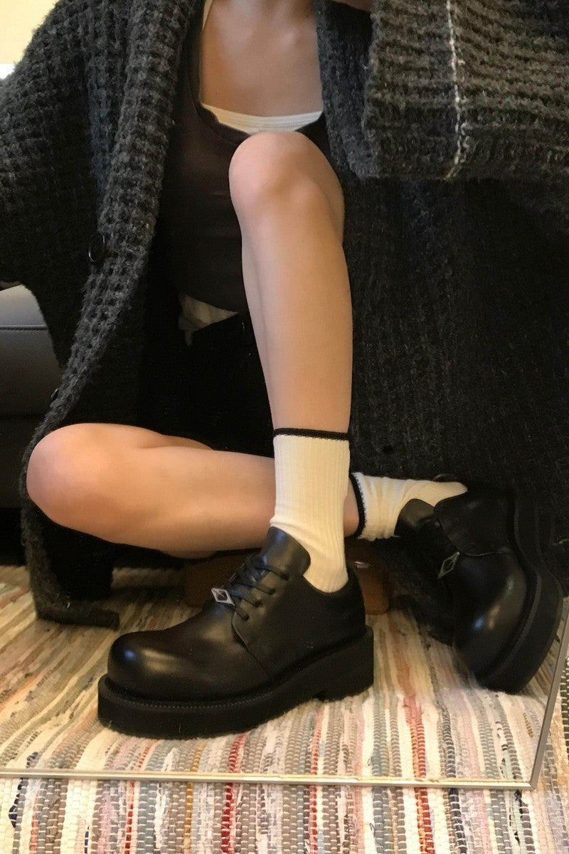 Chunky Round Derby Shoes