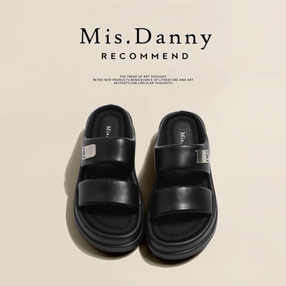 Height-Increasing 5cm Platform Super Soft Single-Strap Sandals