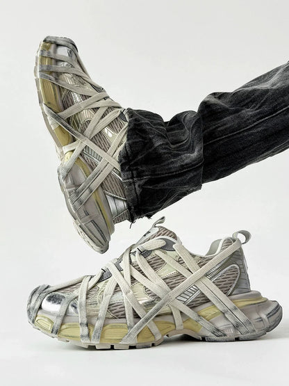 Decorative String Design Sporty Sneakers WN19108