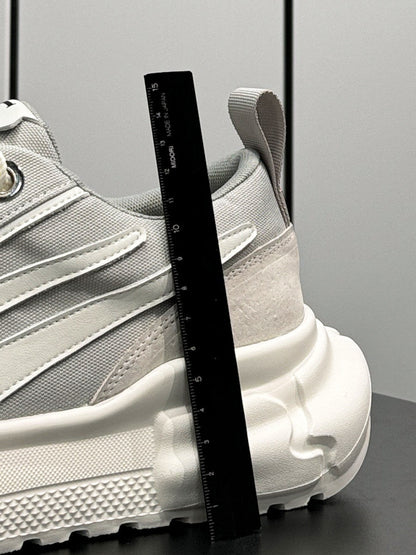 Panel Platform Chunky Sole Sneakers