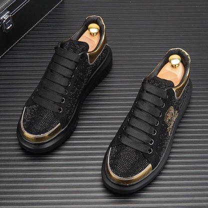 Rhinestone Skull Platform Sneakers