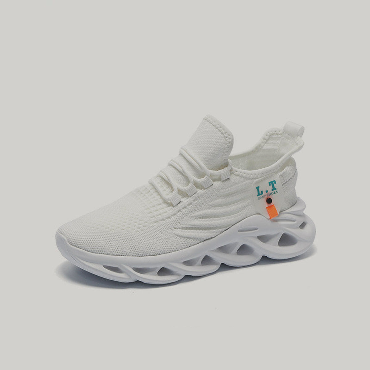 Knit Panel Hollow Sole Slip-On Sneakers