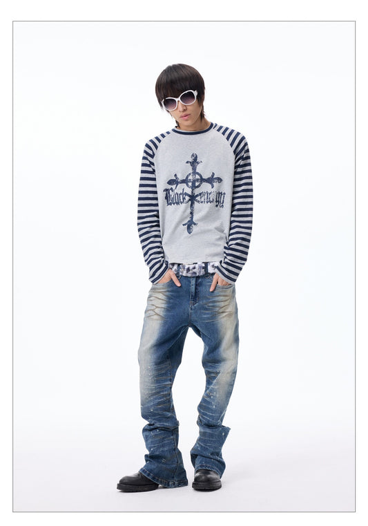 Washed Inward Curve Slim Fit Skinny Jeans