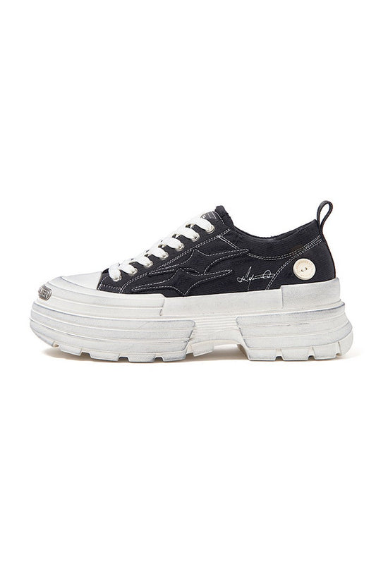 Distressed Chunky Sole Sneakers