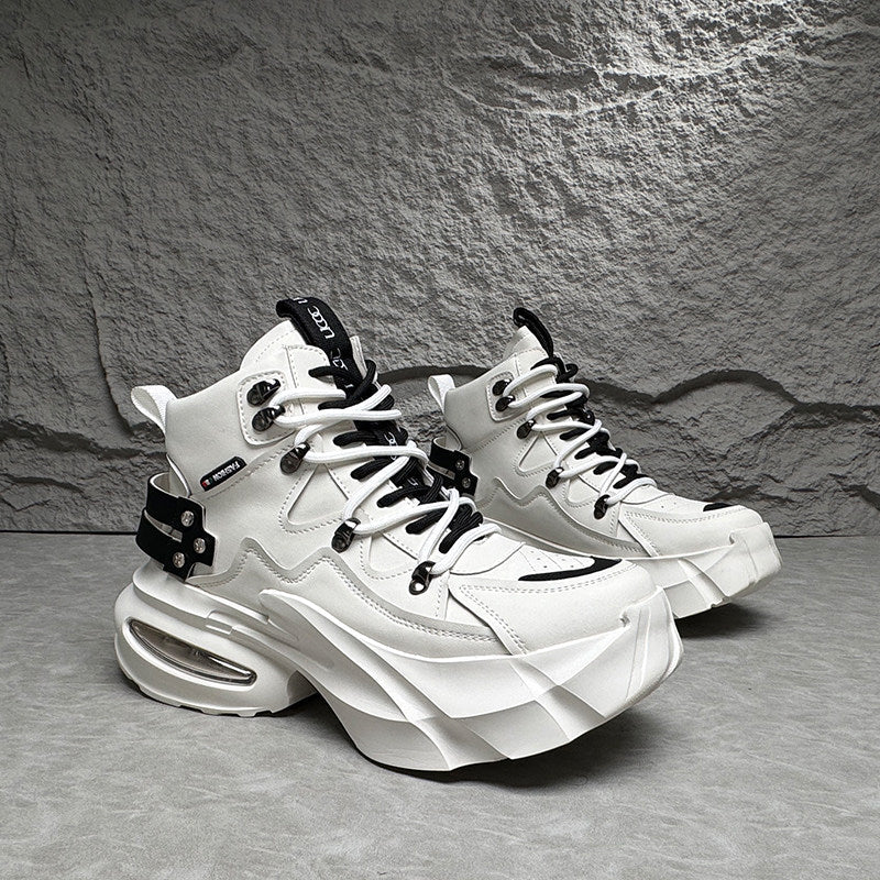 Metal Buckle Thick Sole Sneaker Boots