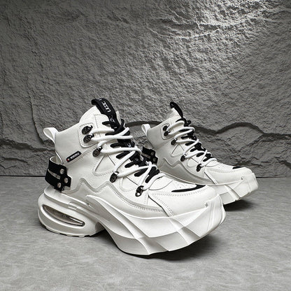 Metal Buckle Thick Sole Sneaker Boots