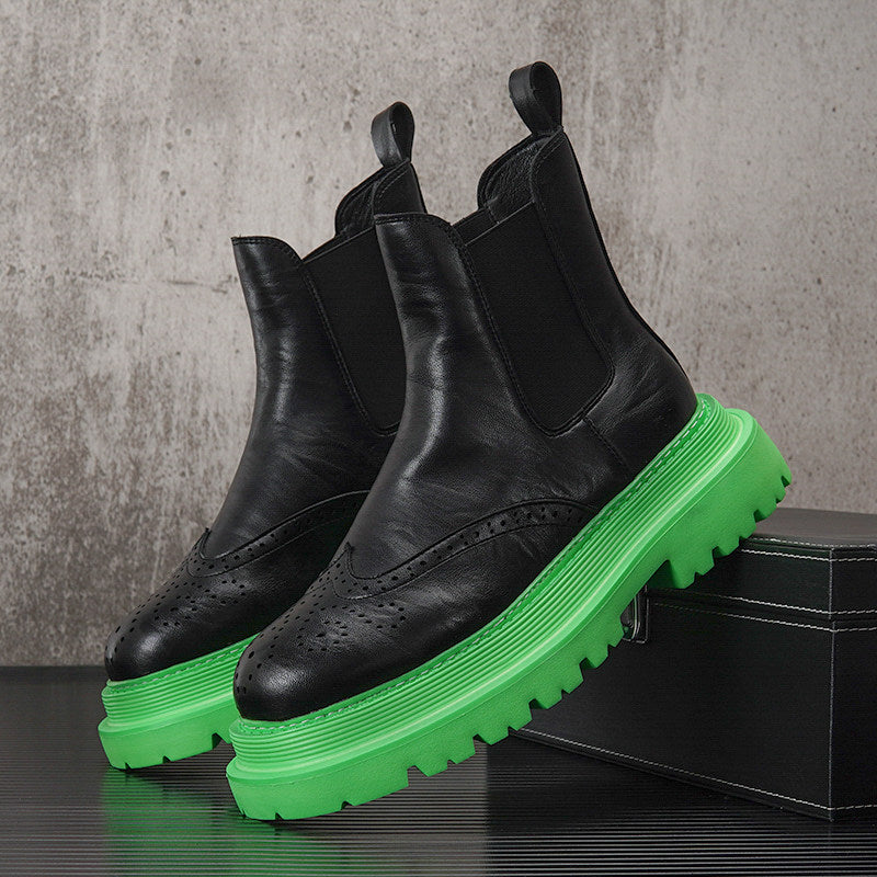 Platform Lug Sole Chelsea Boots