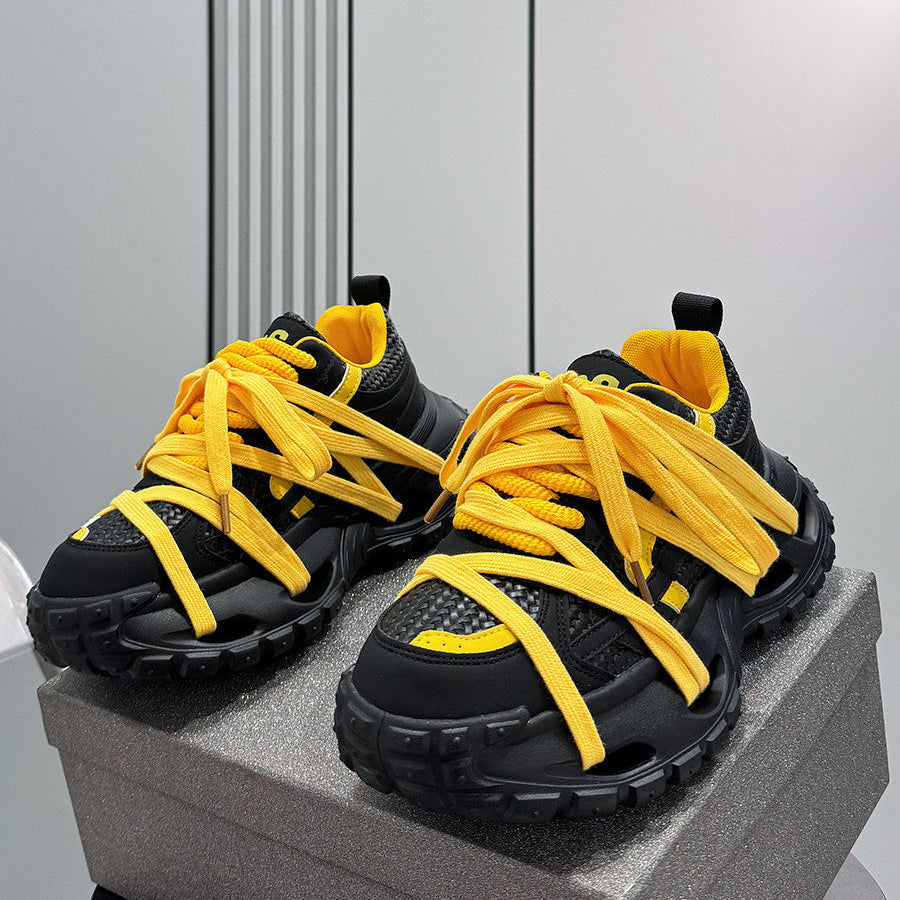 Thick-Sole Height-Increasing Dad Sneakers