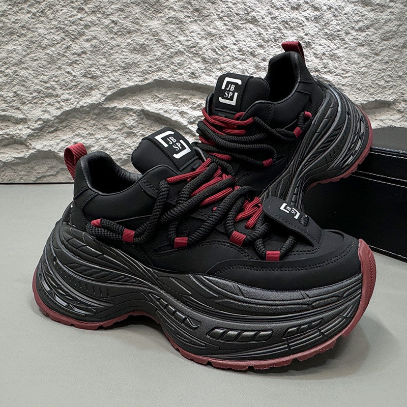 Rope Lace Panel Chunky Sole Sneakers