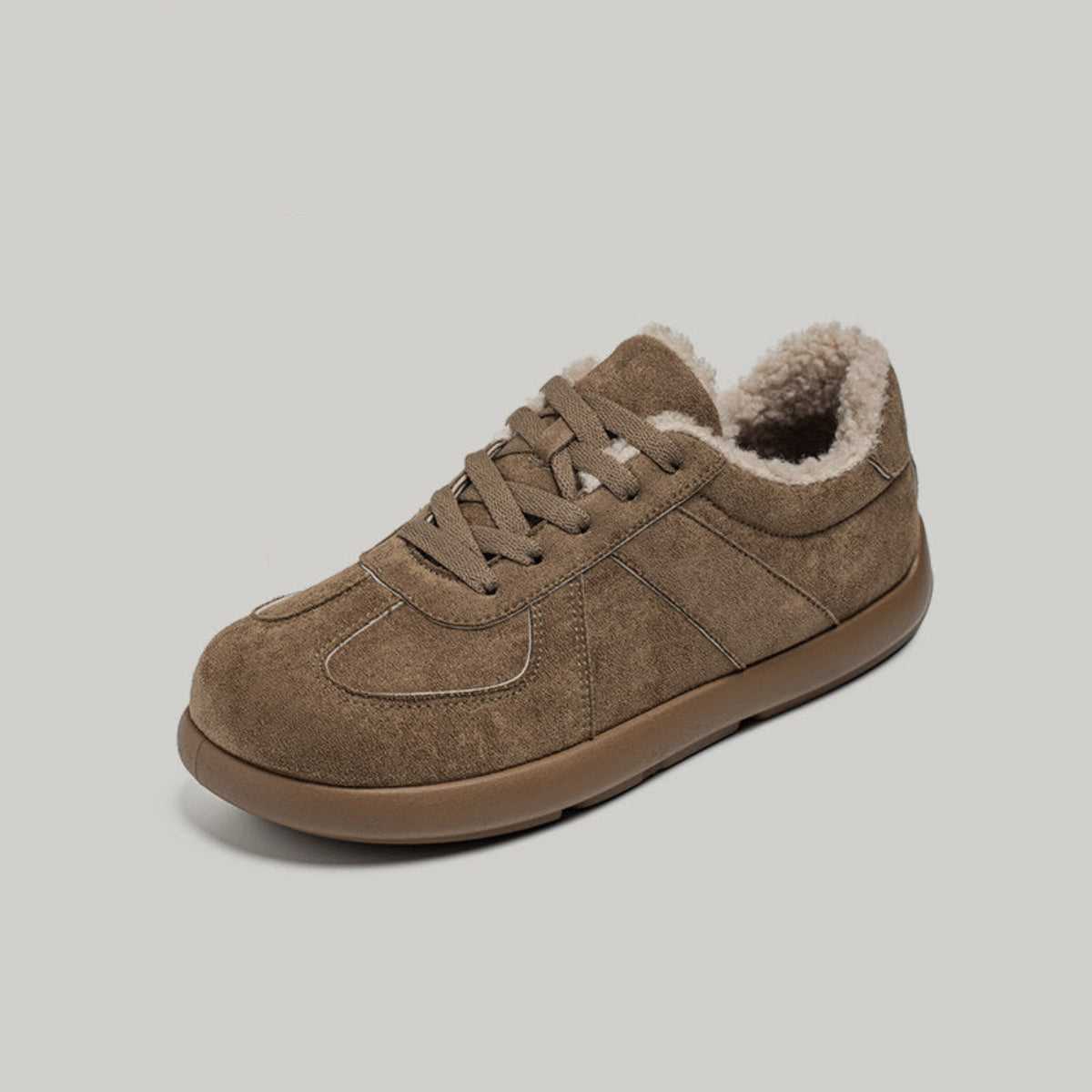 Fleece Lining Lace-Up Sneakers