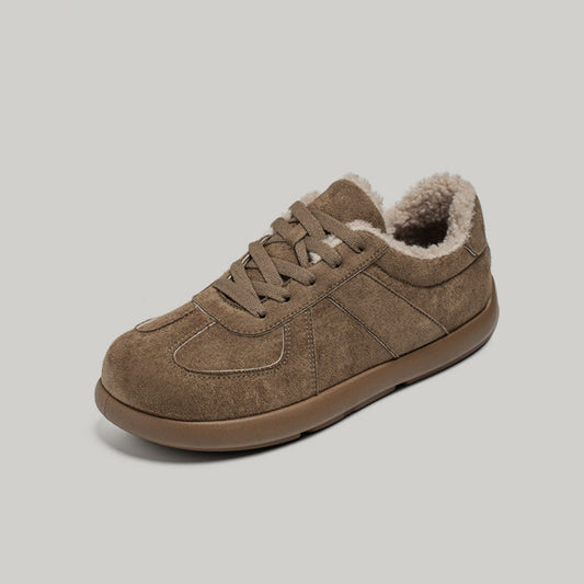 Fleece Lining Lace-Up Sneakers