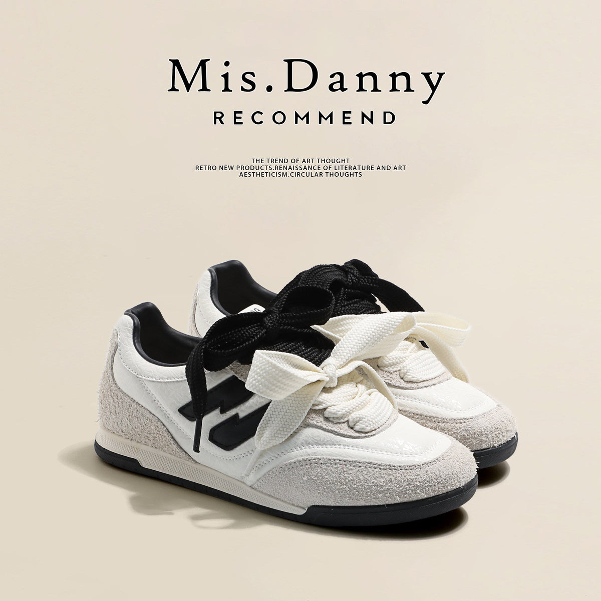 Double Color Lace-Up Platform Sneakers