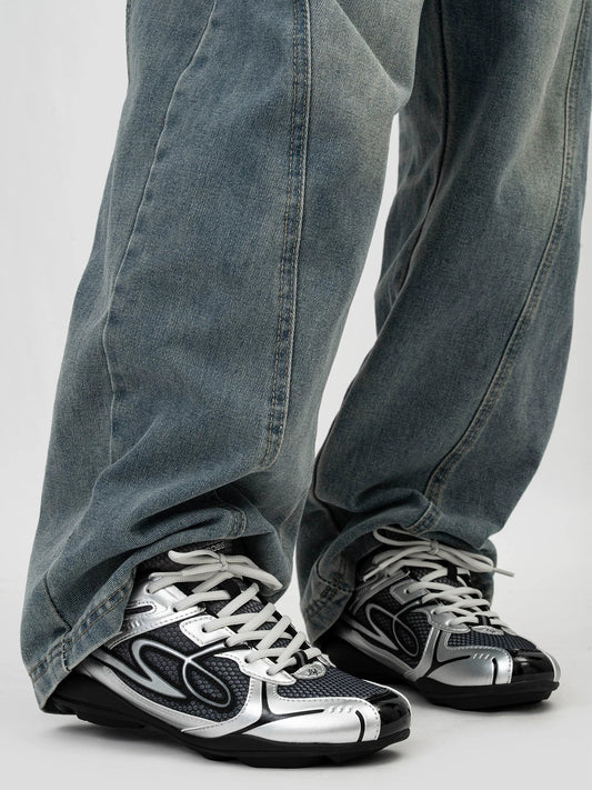 Futuristic Retro Runner Sneakers