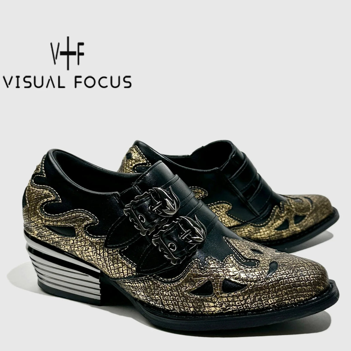 Gold-Tone Slip-On Chelsea Shoes