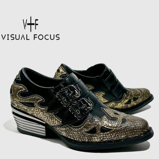 Gold-Tone Slip-On Chelsea Shoes