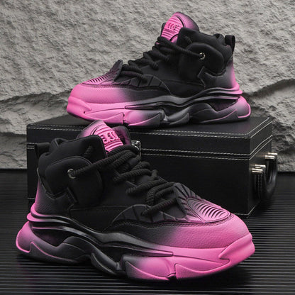 Gradient Sole Height-Increasing Dad Sneakers