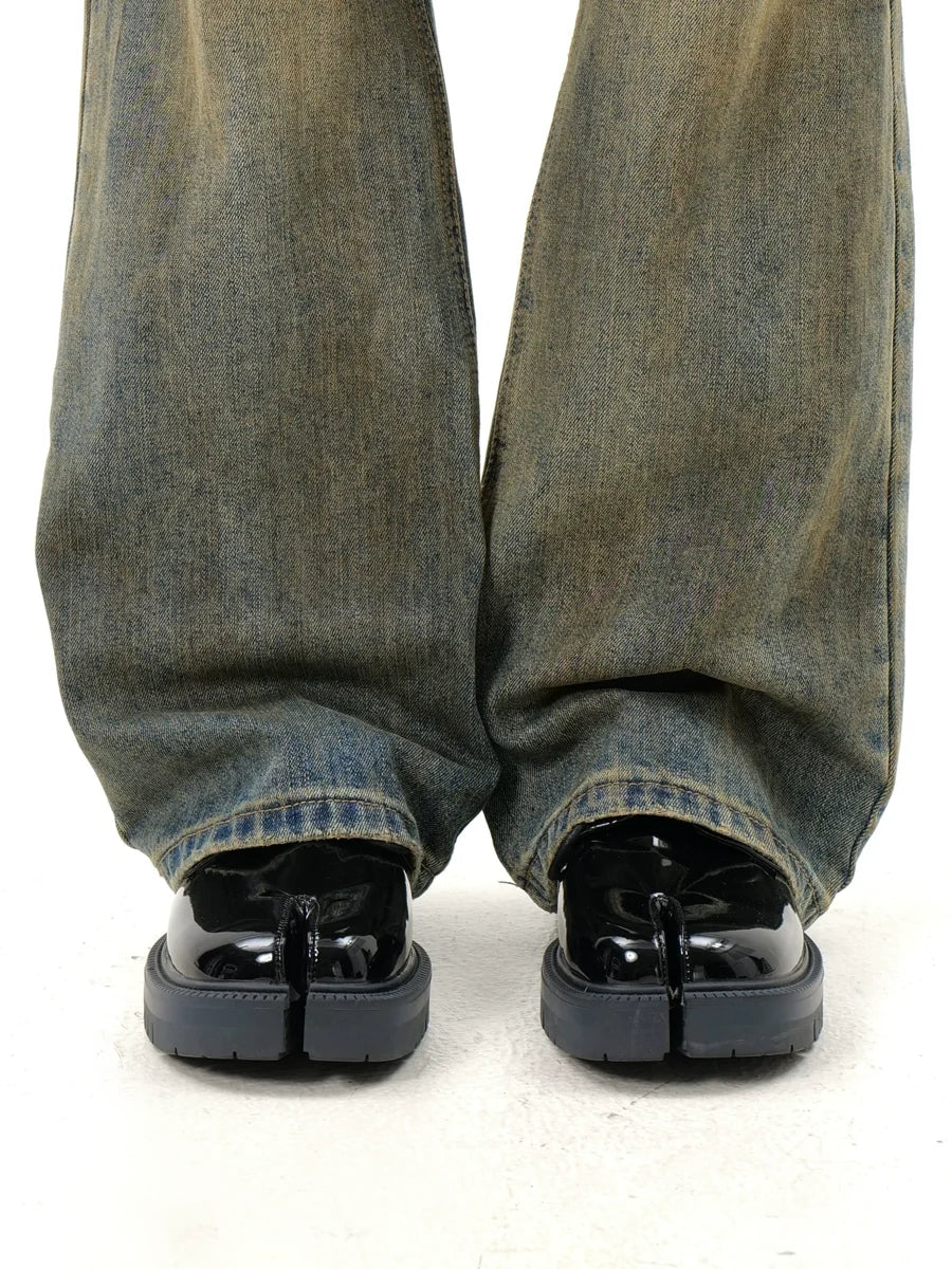 Tabi Chunky Sole Leather Derby Loafers