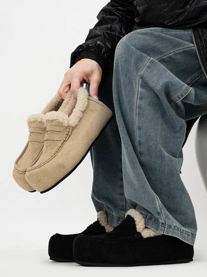 Nordic Hearth Shearling Loafers
