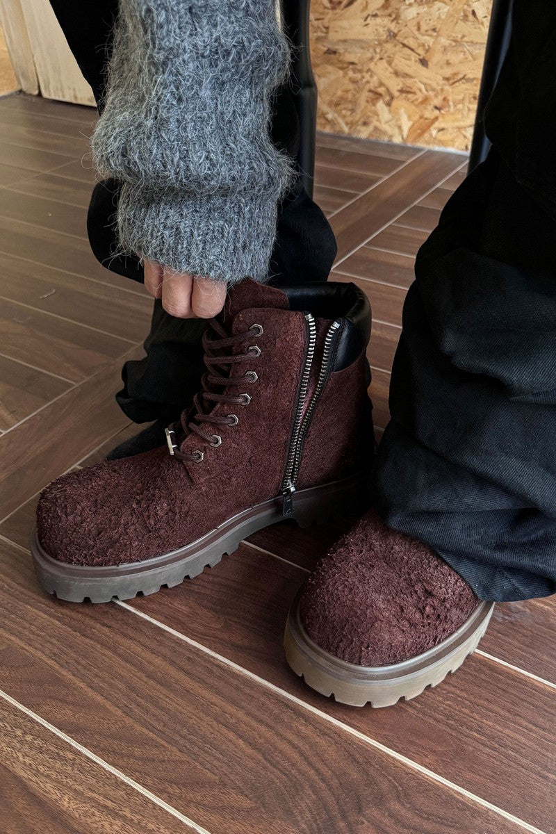 Destroyed Leather Work Boots