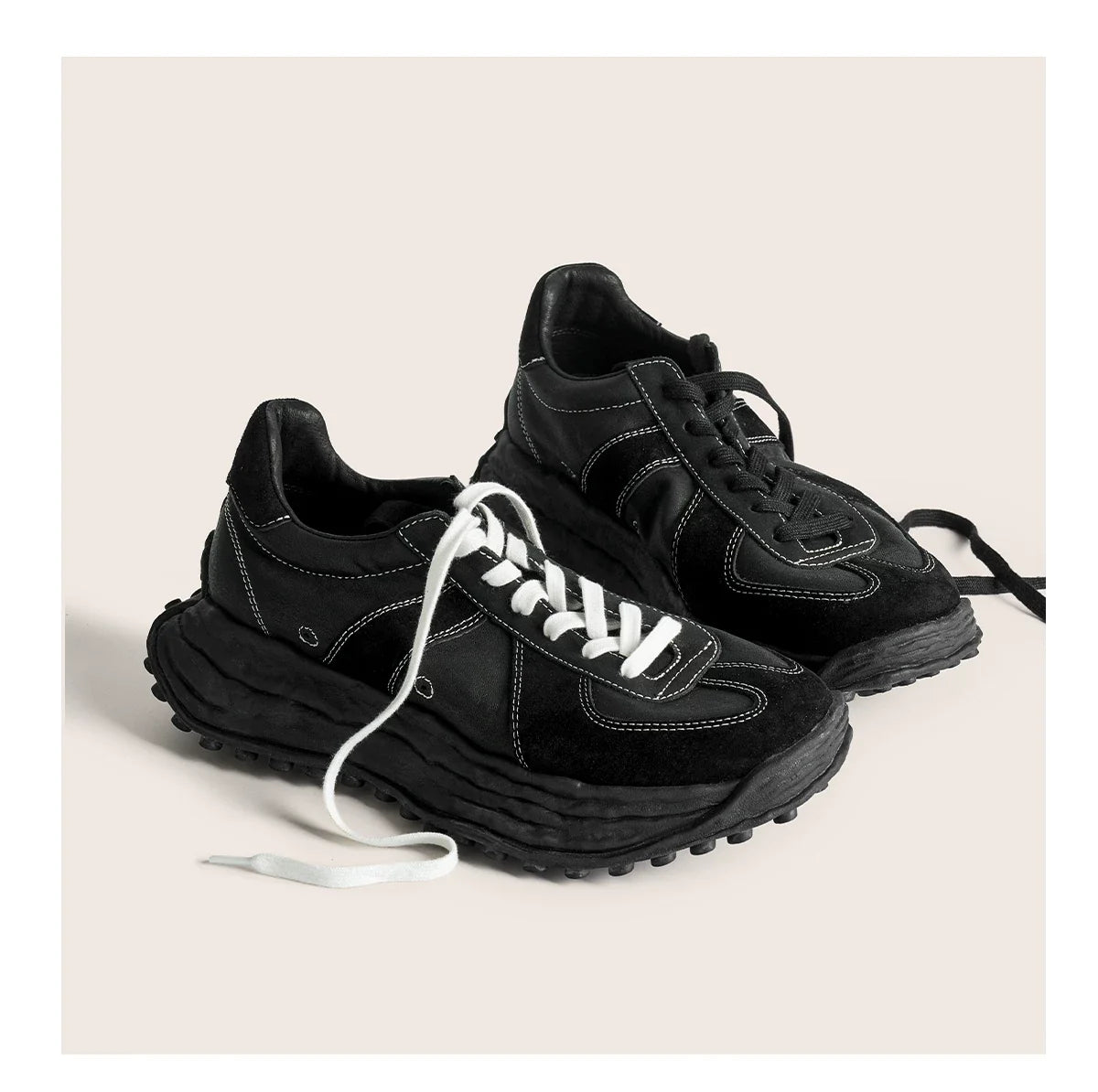 Retro Trail Leather Sneakers