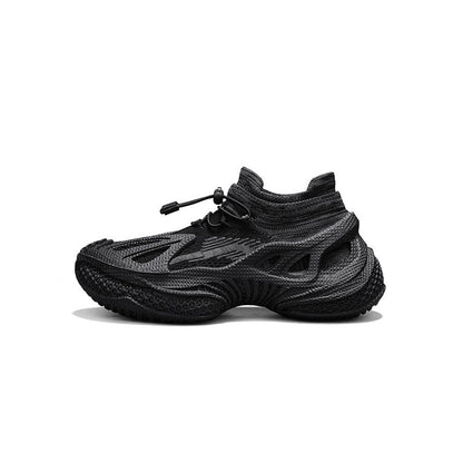 High-Top Hollow Out Chunky Sole Slip-On Sneakers