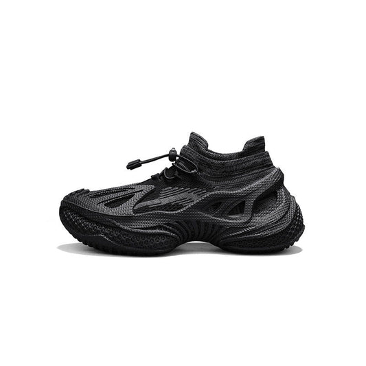 High-Top Hollow Out Chunky Sole Slip-On Sneakers