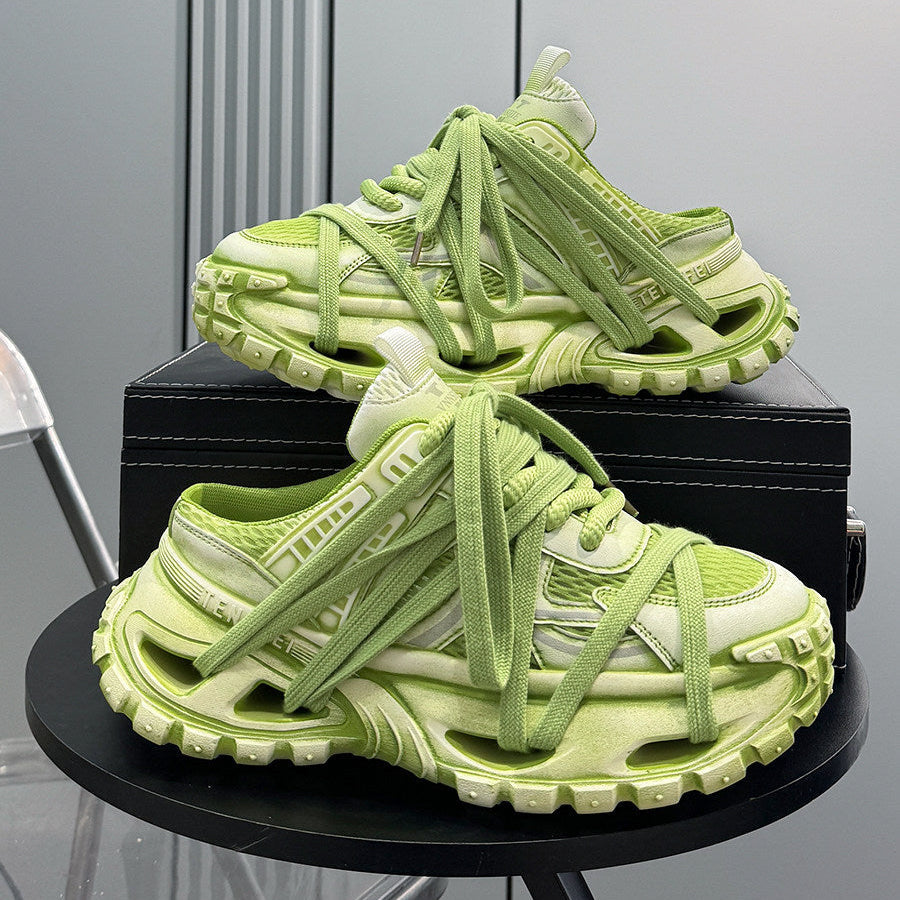 Chunky Platform Breathable Mules