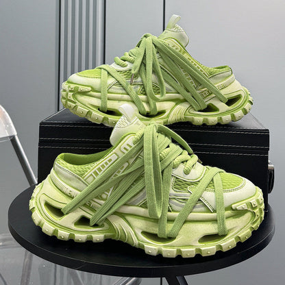 Chunky Platform Breathable Mules
