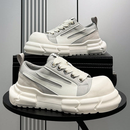 Panel Platform Chunky Sole Sneakers