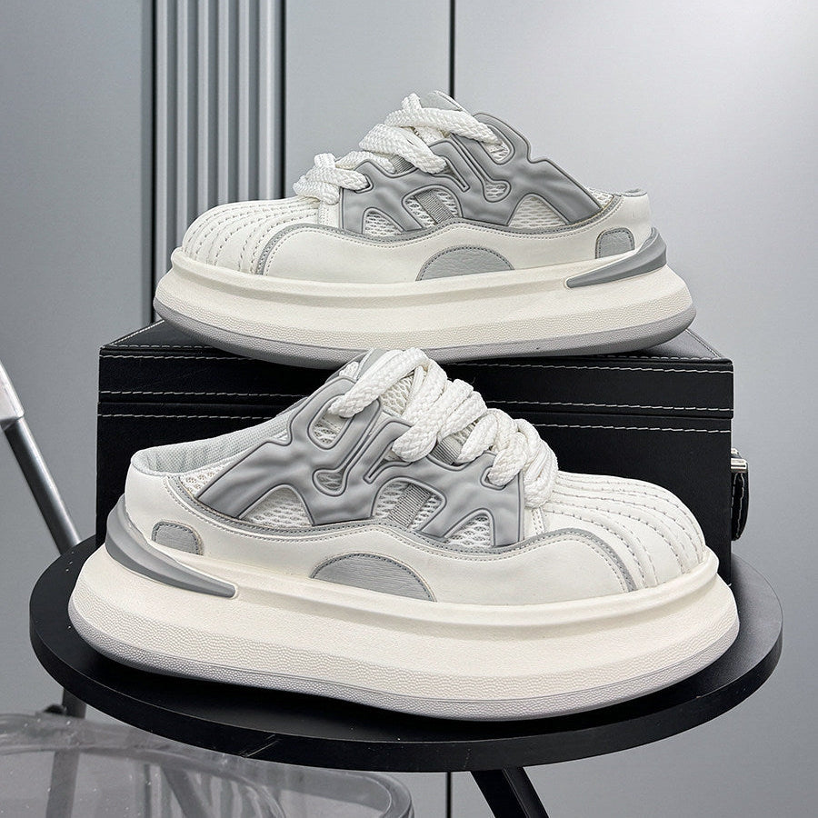 Chunky Platform Shell Toe Sneaker Mules