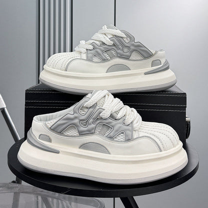 Thick-Sole Shell-Toe Slip-On Shoes