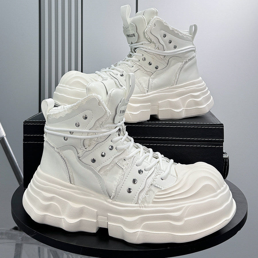 Studs Lace Up Platform Chunky Sole Sneaker