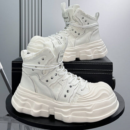 Studs Lace Up Platform Chunky Sole Sneaker