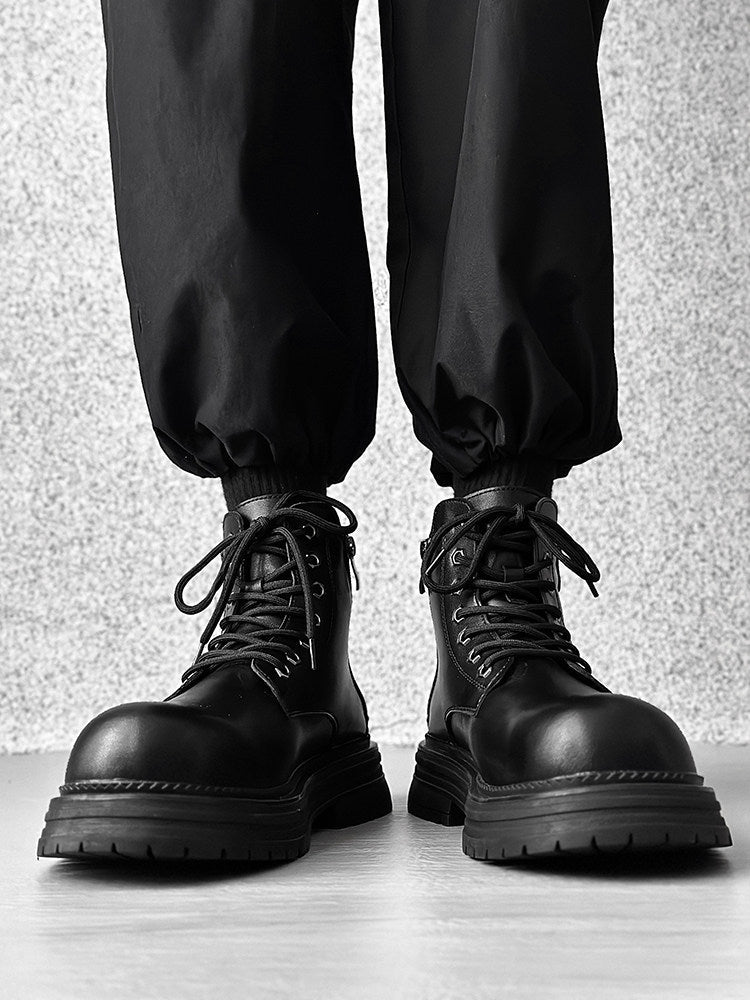 Chunky Platform Lace-Up Boots