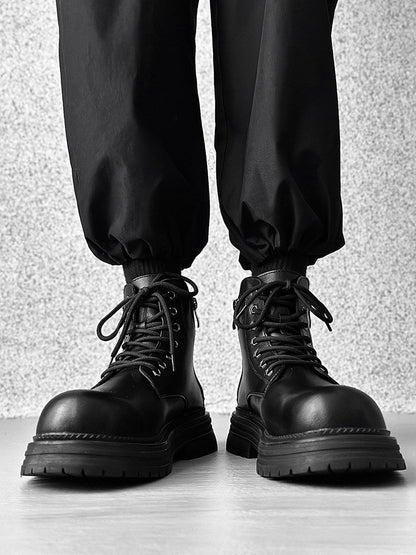 Chunky Platform Lace-Up Boots