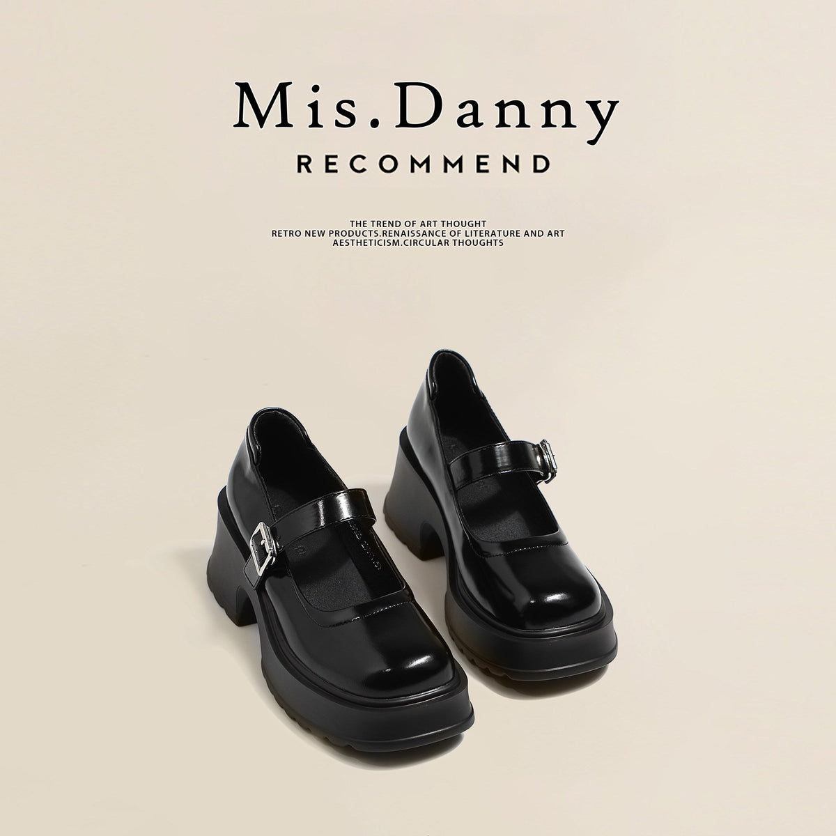 PU Leather Platform Pumps