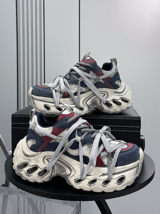 Damage Panel Chunky Sole Sneakers WN24592