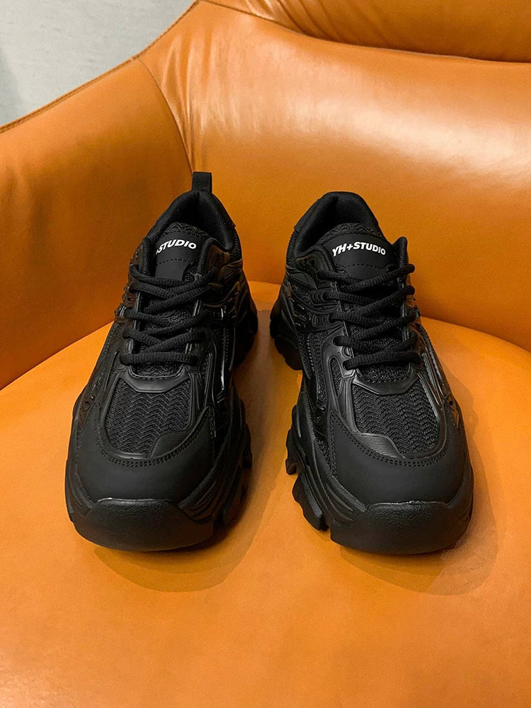 Obsidian Surge Hyper-Stack Sneakers