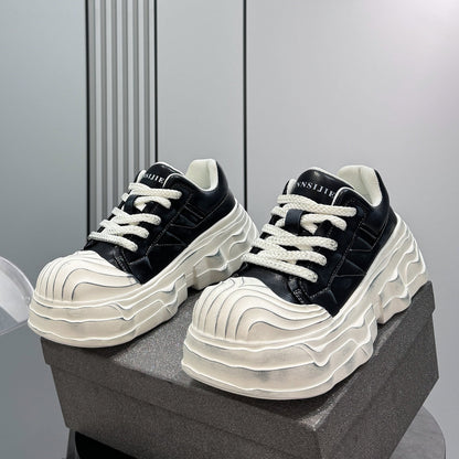 Panel Platform Chunky Sole Sneakers