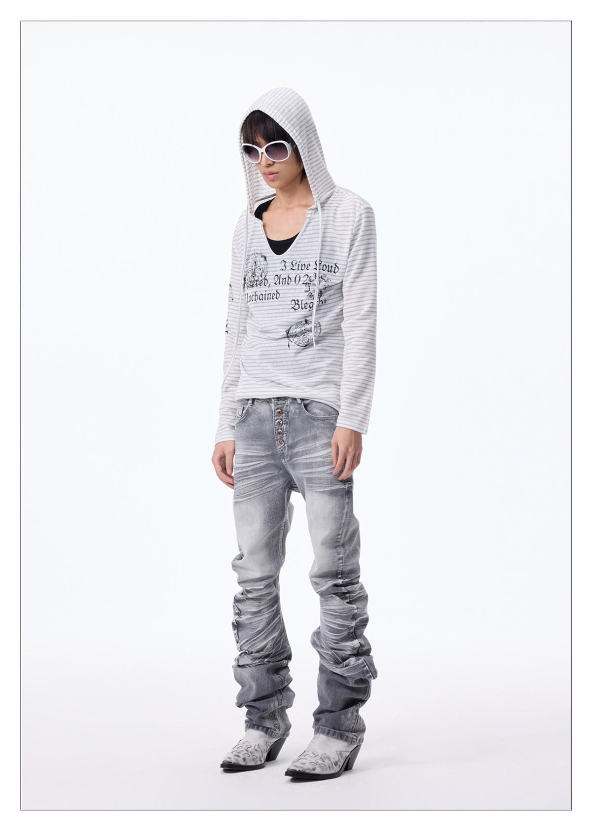 Washed Whiskers Slim Fit Skinny Jeans