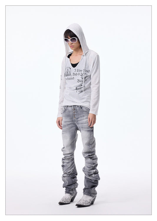 Washed Whiskers Slim Fit Skinny Jeans